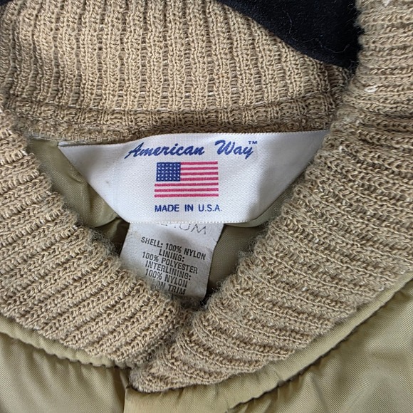 Tyson Vintage Puffer Vest Tan Quilted Snap Front Workwear Mens Sz Medium Cosplay - Picture 8 of 16